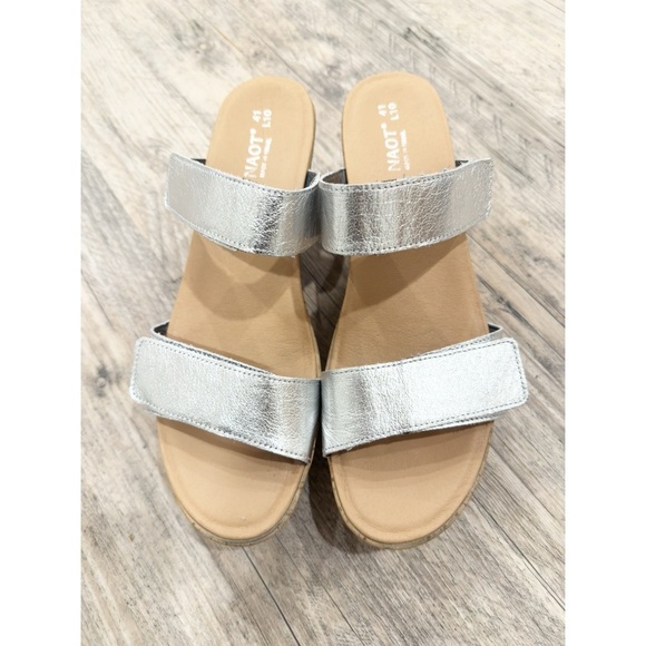 NAOT Caveran silver wedge sandals 41 - Picture 2 of 11